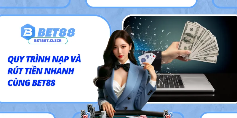 Nạp rút BET88 nhanh gọn với thao tác đơn giản